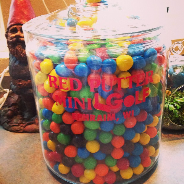 putter candy jar putter candy jar
