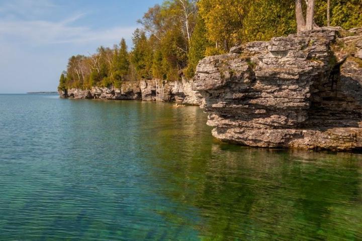 Bluffs near Cave Point, Wisconsin