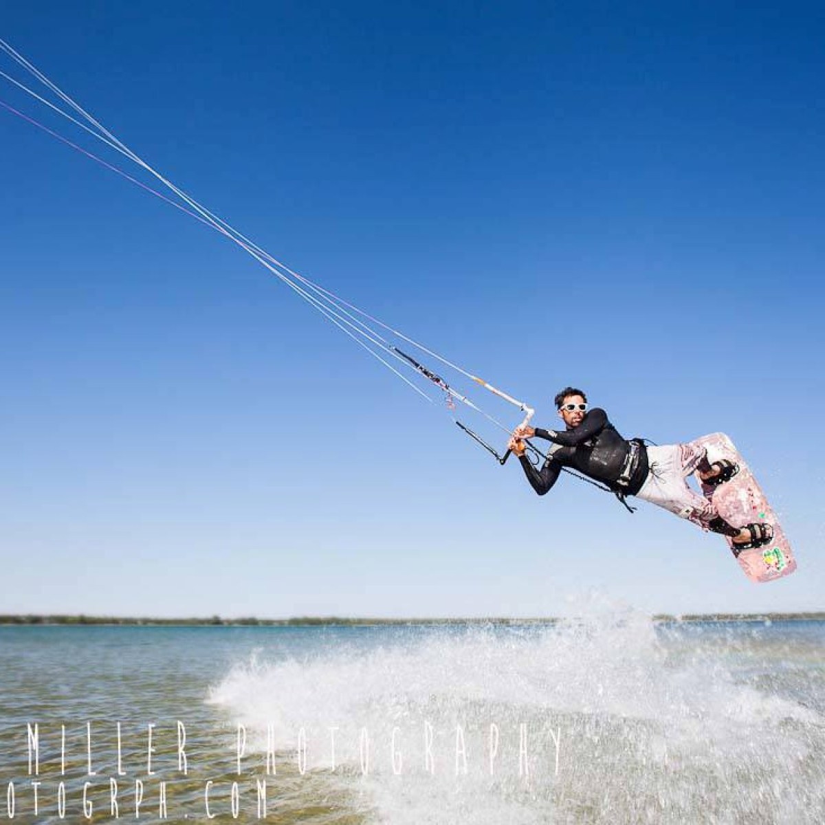 David Rack wake boarding in Door County, Wisconsin