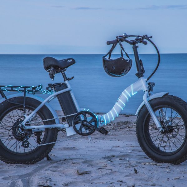 e-bike on on a cliff