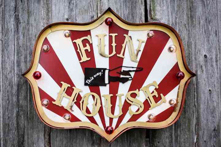 a close up of a sign